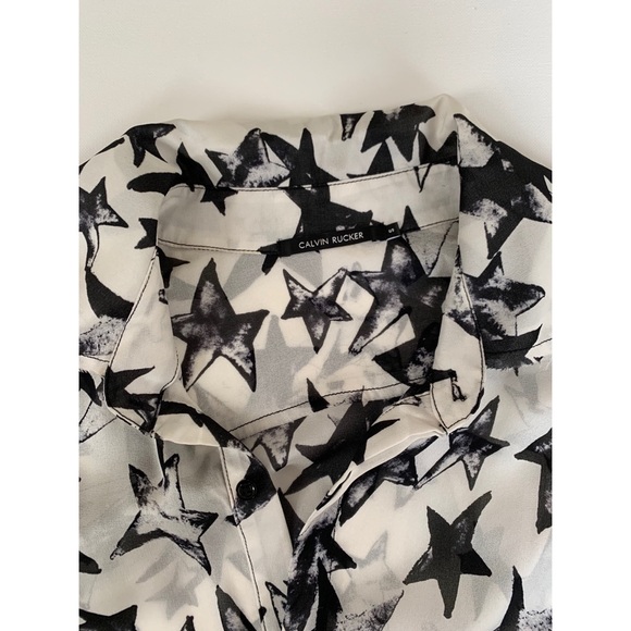 Calvin Rucker sheer button down blouse - Picture 4 of 4